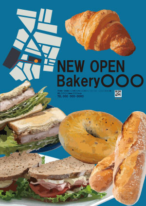 ベーカリーショップのフライアー(サンプル)